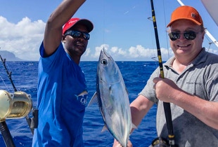 Bonito on eräs yleisimpiä saaliskaloja Mauritiuksen vesillä.